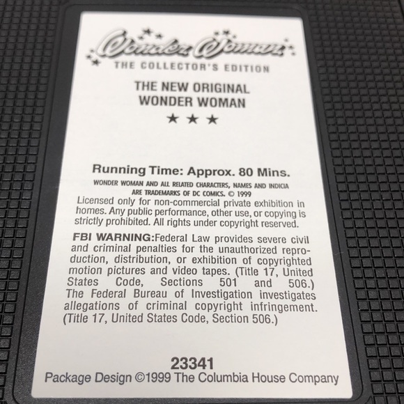 VTG Wonder Woman The Collector's Edition VHS - Picture 10 of 10